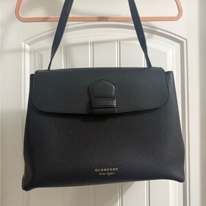 Burberry Navy Leather Shoulder Bag